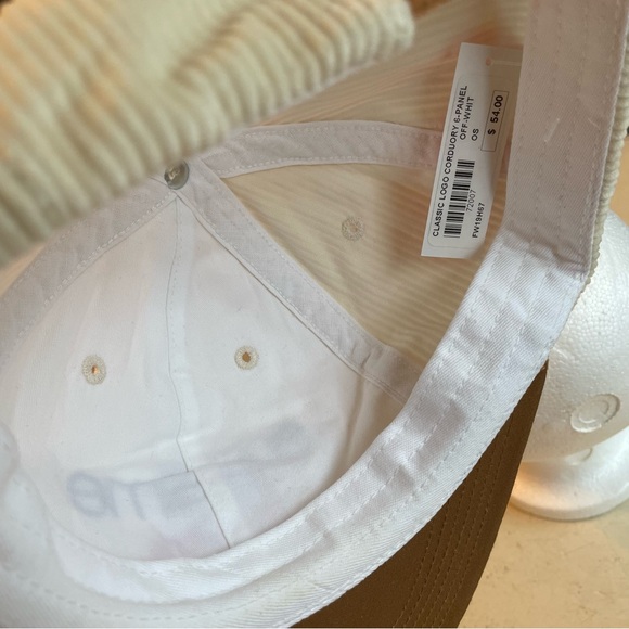 BNWT Supreme Classic Logo Corduroy 6 Panel Off White - Picture 6 of 8